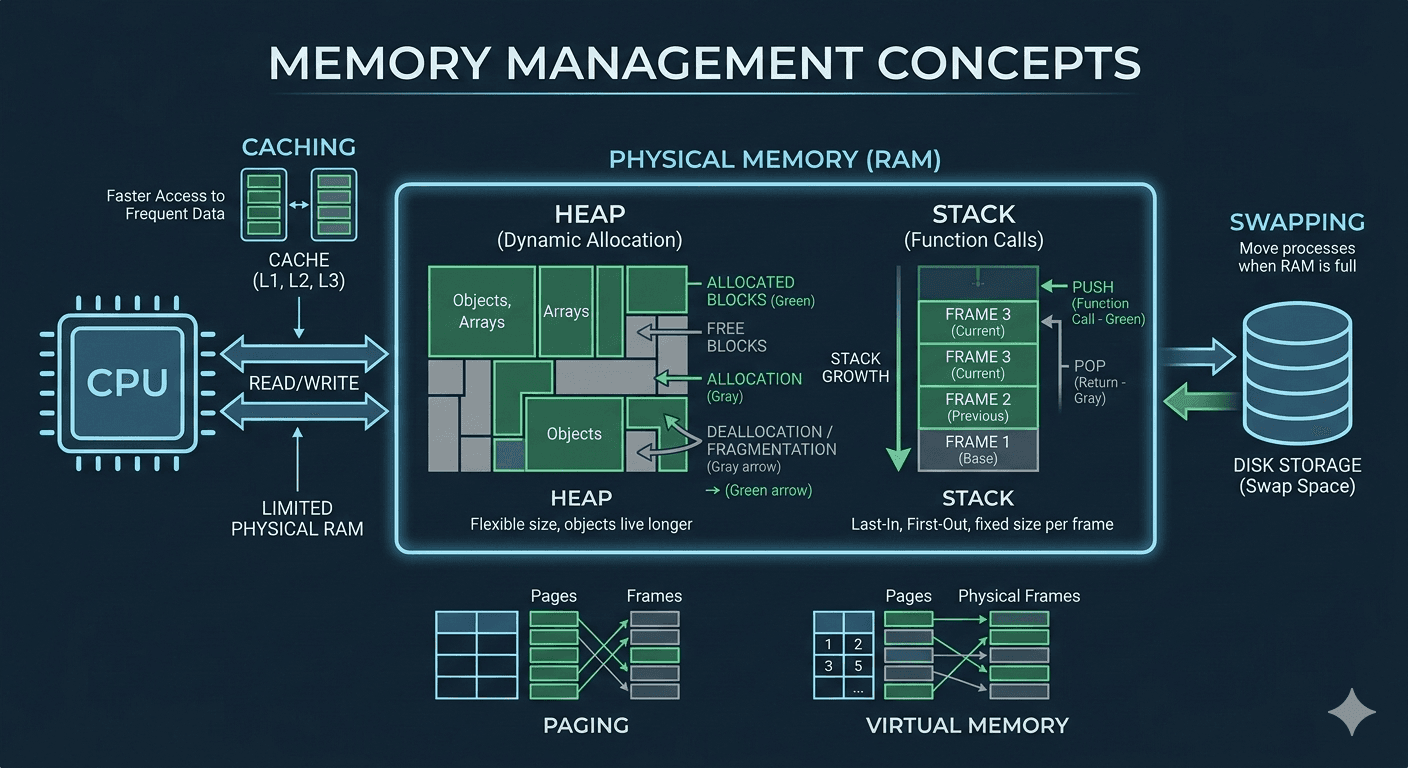 Memory Management: Principles, Trade-offs, and Use Cases